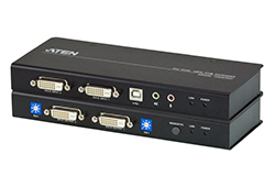 USB DVI Dual View Cat 5 KVM-extender (1024 x 768@ 60m)