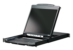 PS/2-USB VGA Dual Rail LCD-konsol med stöd för USB-kringutrustning