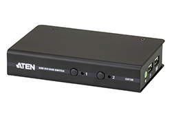 USB DVI/Audio Slim KVM-switch med 2 portar