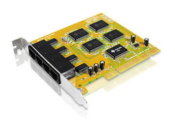 PCI-kort med 4 RS-232-portar och ommappning