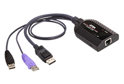 USB DisplayPort Virtual Media KVM Adapter with Smart Card Support