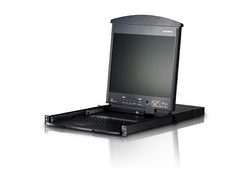 16-Port Cat 5 High-Density Dual Rail LCD KVM Switch