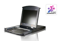 1 lokal åtkomst och 1 för fjärråtkomst
16-portars PS/2 VGA Dual Rail LCD KVM over IP-switch för