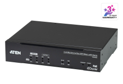 2-håls audioprocessor för mikrofon-/linjein-/utgång med DSP och Dante