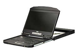 1U Ultra Short Depth Single Rail WideScreen LCD Console (USB/VGA)
