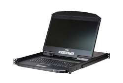 PS/ 2-USB VGA Single Rail WideScreen LCD KVM-switch med 8 portar