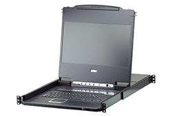 Single Rail DVI FHD LCD KVM-switch med 8 portar