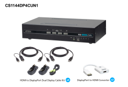 4-Port USB DisplayPort/HDMI Dual Display Universal Secure KVM Switch Kit with CAC (PSD PP v4.0 Compliant) – TAA