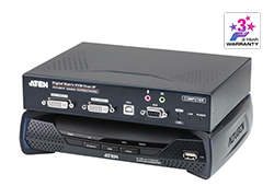 USB DVI-I Dual Display KVM Over IP Extender