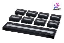 8-portars 4K HDMI Cat 6 Splitter med mottagare