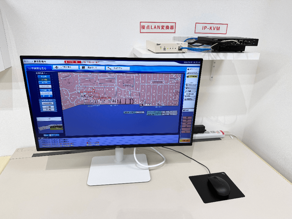 モニター全体 防災センター監視用モニター全体の画面